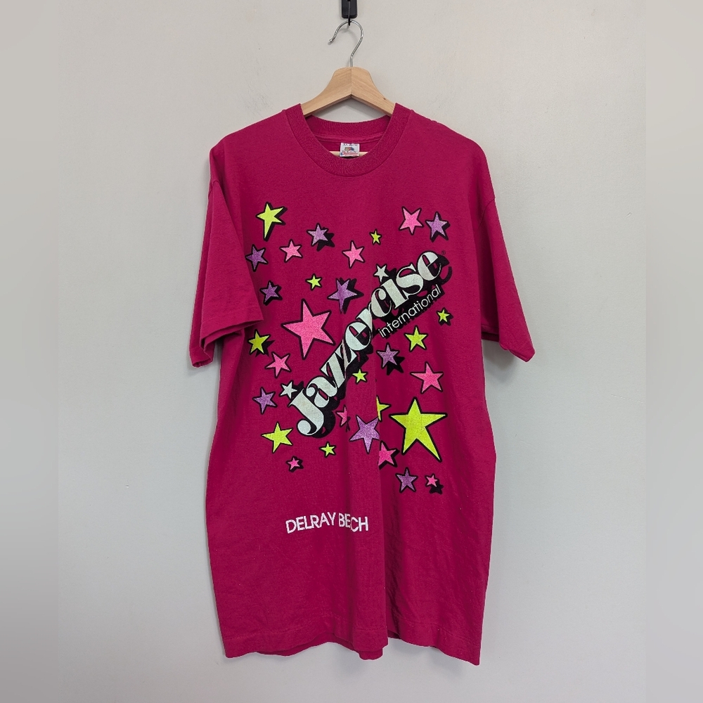 Vintage Jazzersize Longline T-shirt Nightgown XL